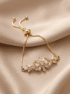 Gold-Tone Adjustable Starburst Crystal Bracelet
