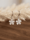 Elegant Floral Crystal Drop Earrings